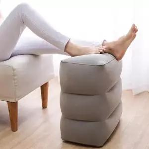 차량발받침 2단/3단 에어발쿠션 차량발쿠션(보관파우치증정)