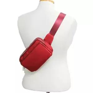 캐주얼 힙색 여행 가방 웨이스트백 패션 허리쌕 레드