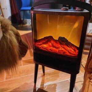 불멍인테리어 온풍기 히터 불멍 엔틱 조명 장식장 장작 캔자스 세라믹 화이트 무드등