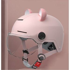 스쿠터 여성 헬멧 바이크 더블D링 여성용 고글 라이트 트레블러