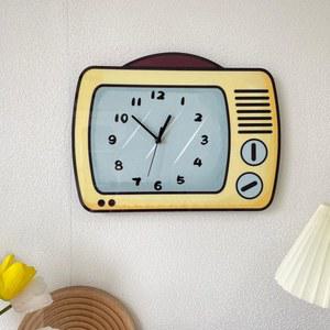 빈티지벽시계 아날로그 홈데코 특이한소품 티비 레트로 아이방꾸미기 벽시계 빈티지