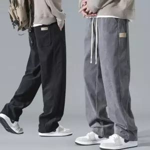 남자코듀로이팬츠 골덴바지 편한 밴딩 통바지 플리츠 와이드팬츠