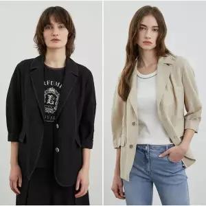 [올리비아로렌]스티치 볼륨 소매 자켓 VVCFU4M4261_YS