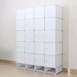 심플리 화이트 선반 옷장 조립식 의류 옷수납함