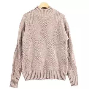 남자 반폴라 니트티-베이지 목티 터틀넥