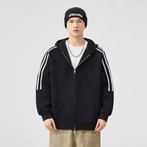 호크아이 남사친 빈티지 캐주얼 데일리룩 간절기 가디건 집업 스트라이프 후드 공용 KUK1