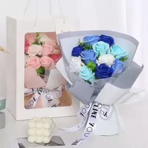시들지않는 비누 꽃다발 장미꽃+쇼핑백 세트 졸업식 축하 선물