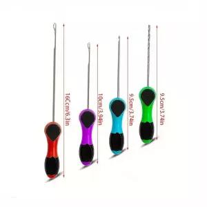 효율적인 잉어 낚시 미끼 준비를 위한 특수 보일리 드릴 및 스트링거 바늘.