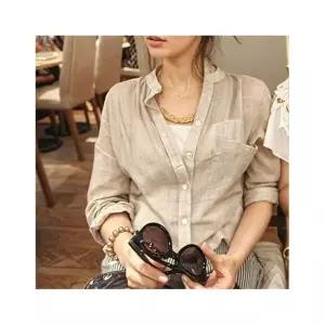 에스케이스토아 여성셔츠 하늘하늘 여신핏 린넨셔츠 여자 여름 셔츠 남방