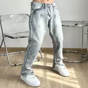 남성 일자핏 청바지 슬랙스 데미지 집업 스키니핏 원픽1