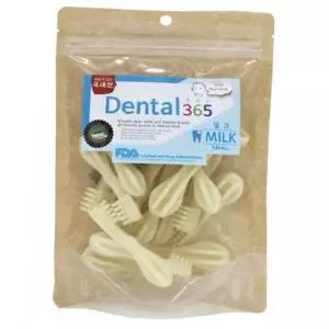 칫솔 모양 강아지 덴탈껌 밀크맛 150g 애견 간식