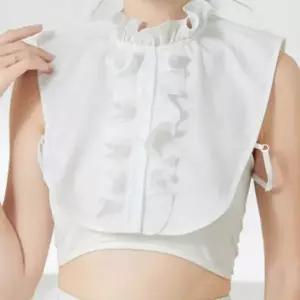 모던 러블리 여성 셔링 디테일 페이크넥 블라우스