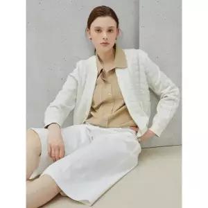 [롯데백화점]더아이잗컬렉션 폴리쉬 텍스처드 퀼팅 집업 카디건 CS4A1CD351