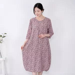 [모슬린]엄마옷 미니장미 원피스 홈웨어 614FGH022 마담중년여성빅사이즈50대60대