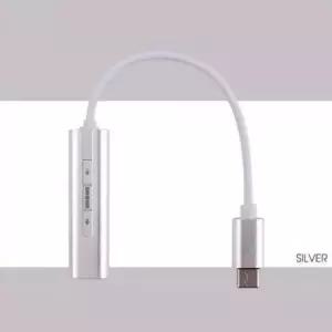 Coms TypeC 오디오 7.1컨버터 3.5케이블형 메탈실버