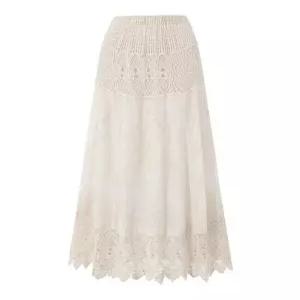 빈티지 펀칭 레이스 포인트 롱 스커트 GQBWH002D)