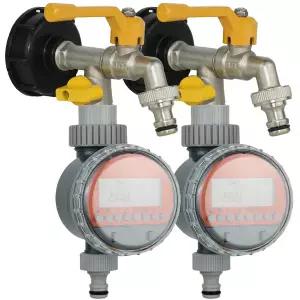 KESLA 가든 볼 밸브 워터 타이머 자동 급수 컨트롤러 물방울 관개 시스템 IBC 탱크 탭 수도꼭지 분재 온실