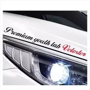 D24 벨로스터호환 흘림체 슬로건 로고 데칼스티커 깔끔한차량스티커