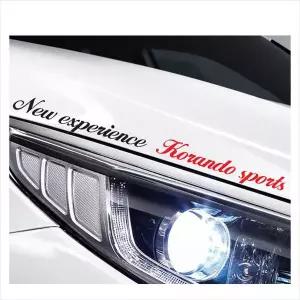 D24 코란도호환스포츠 슬로건 로고 데칼스티커 깔끔한차량스티커