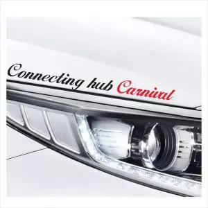 D24 카니발 4세대 흘림체 슬로건 로고 데칼스티커 레터링스티커