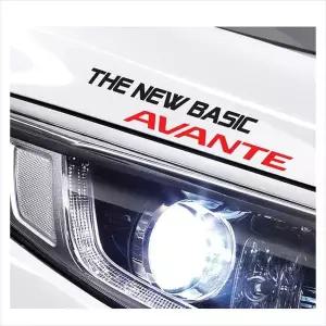 D24 아반떼호환 7세대 CN7 미니 슬로건 데칼스티커 깔끔한차량스티커