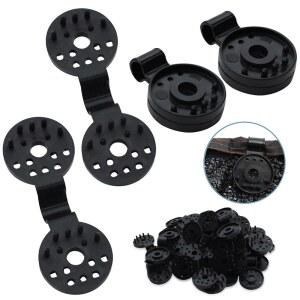 모펀 200개 PCS 그늘막 플라스틱 클립, 선 헤비 듀티 잠금 그립, 블랙 라운드 원단 고정 클램프 자외선 차단망, 정원, 온실, 파티오, 식물 그물 커버