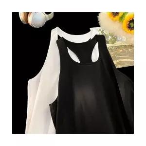 올요아 남사친 빅사이즈 조끼 상의 기본 키작남 솔리드 나시 헤링본 러닝 꾹1