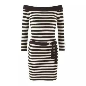 니트 치마 원피스 검정 가을 벨트 장식 긴팔 여자원피스 어깨 힙색 럭셔리정장 일자 원템3