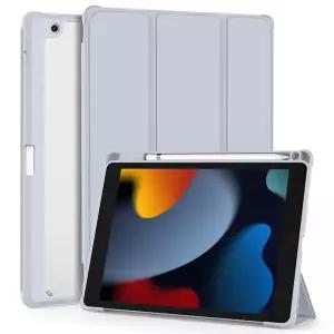 OKP 아이패드 9세대/8세대/7세대 케이스(2021/2020/2019), 3단 스탠드가 있는 10.2인치 케이스, 펜슬 홀더