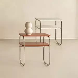 동서가구 글림 미드센츄리 2단 사이드 수납 선반 협탁 DF927261