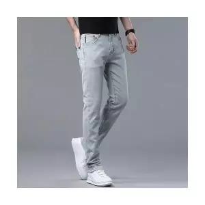 남성 멋짐폭발 일자핏 청바지 홍콩 프리미엄 라이트 스트레이트 스판 스키니진 바지 OOTD1