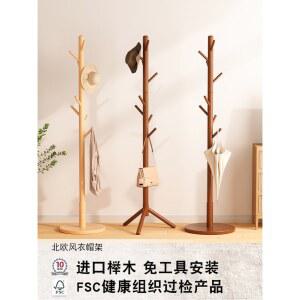 스탠드옷걸이 우드 행거 이동식 텍사스 에코 1. 매장용 틈새 튼튼한 소품 거치대 나무