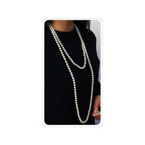 여성용 긴 진주 목걸이 60인치 70인치 비드 레이어드 당글 결혼식 신부 1920년대 개츠비 크리스마스 튬 주얼리 선물
