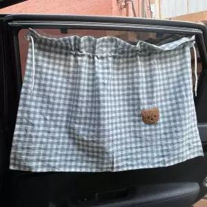 차량용 흡착식 감성 햇빛가리개 커튼 블루