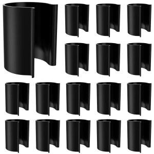 Jetec 32개 지상 수영장용 블랙 풀 커버 클립 1-1/2인치 PVC 파이프 클램프 난간이 있는 뒷마당 수영을 위한 고정