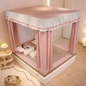 모기장 차광 텐트 보온 방풍 수면 우풍 사각 침대 실내용 양문형 실내텐트 방한텐트 사각난방