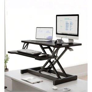 듀얼모니터받침대 높낮이조절책상 스탠드 선반 와이드 컴퓨터 받침대