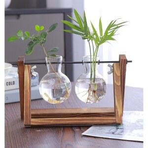 인테리어 미니 수경재배 화병 시약병 예쁜 액자 빈티지 베이직 VASE 유리 간단 오로라