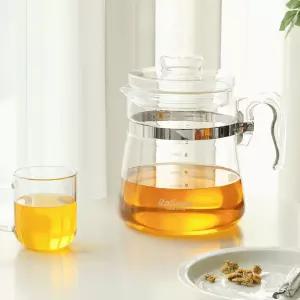 티팟 Boiling 내열유리 직화 주전자 손잡이 티포트 3size