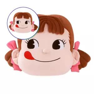 쌍문상회 캐릭터 페코짱 얼굴쿠션 캐라멜 45cm 애착인형 방석