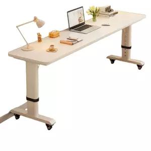 긴책상 이동식 화이트 높이조절 노트북 리프팅테이블 책상