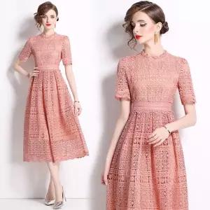 앤트맨 원피스 여성 미디 레이스 슬림핏 펀칭 수용 OPH1