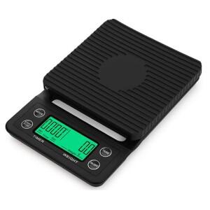 휴대용 전자 디지털 주방 저울 커피 브루잉 타이머 고정밀 5kg 0.1g LCD 디스플레이 드립