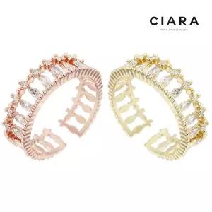 [하프클럽/씨아라]CIARA 14K Rimini 크라운스톤 레이어드 반지(GoldPlated)
