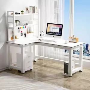 코너 책장 ㄱ자형 학생 데스크 공부방 기역자 테이블 학습 독서실 서재