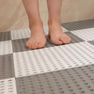 샤워 조립식 욕실 미끄럼 방지 매트 화이트