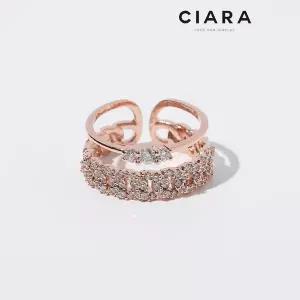 [하프클럽/씨아라]CIARA 14K Varenna 풀샤이닝 체인 투라인 반지(GoldPlated)