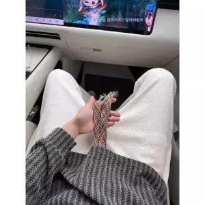 윈터솔져 바지 남친 가을 캐주얼 빅사이즈 맨투맨 쉐니어 프린지 데일리룩 면린넨 일자 KUK3