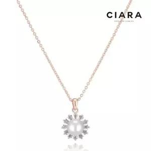 [하프클럽/씨아라]CIARA 14K Ferrara 메스선플라워 진주 목걸이(GoldPlated)