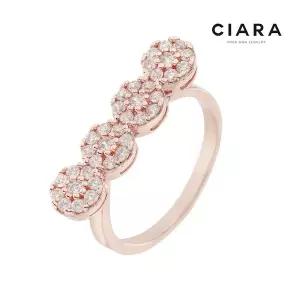 [하프클럽/씨아라]CIARA 14K Ravenna 와이드 스톤플라워 반지(GoldPlated)